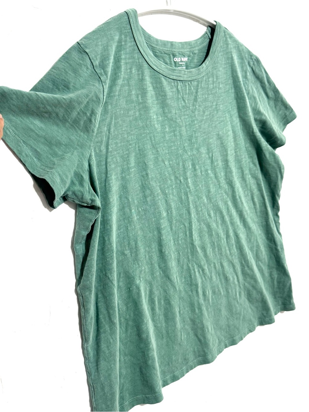 Old Navy EveryWear 100% Cotton Slub Tee Green Women’s L - Picture 3 of 8